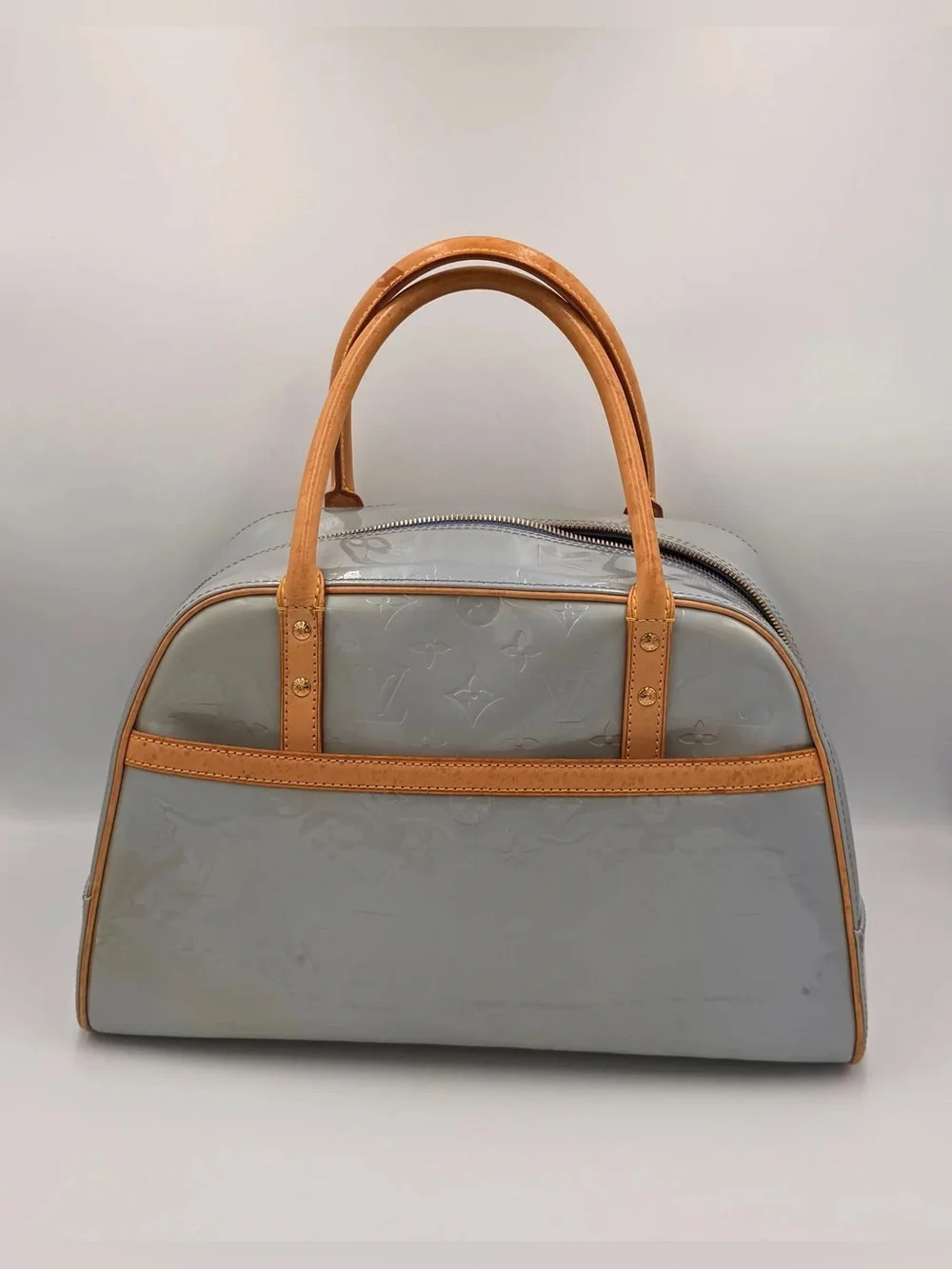 LV Tompkins Square — Vernis Leather Blue